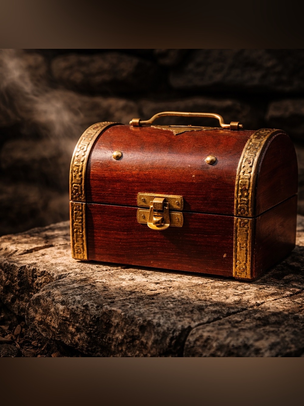 Wooden Treasure Chest Piggy Bank